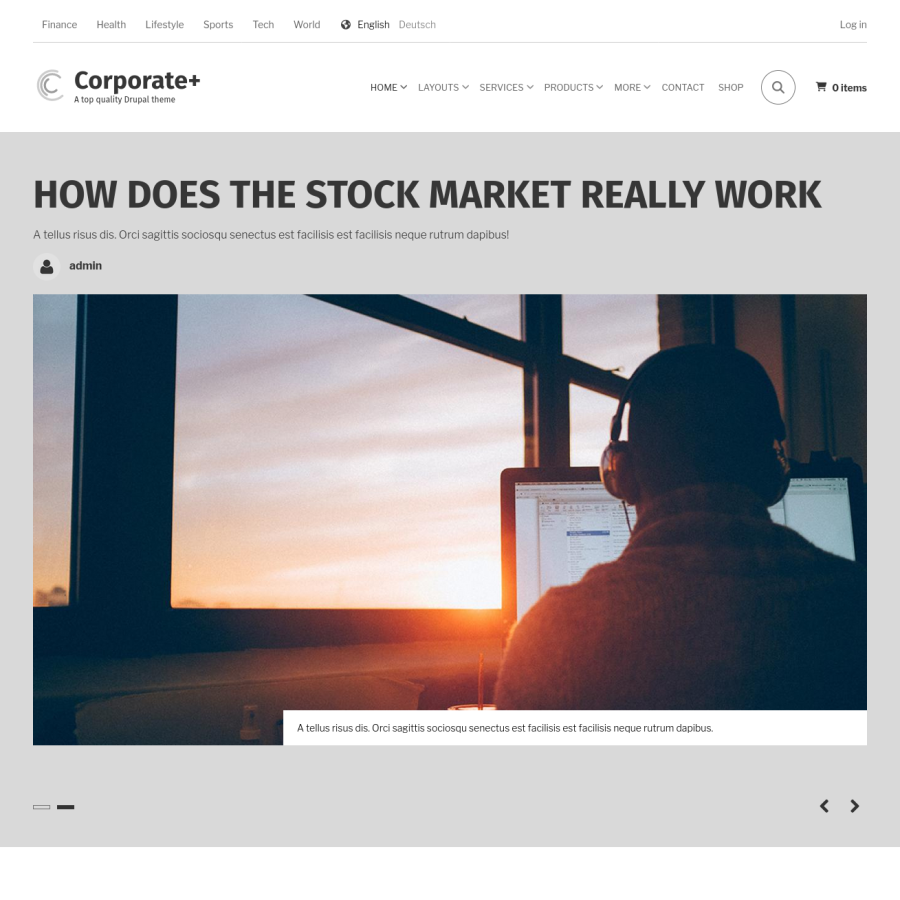 home page